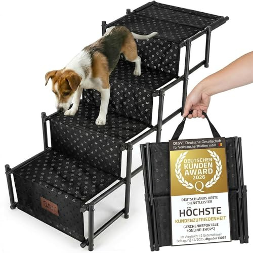 all Pets United® Rampe pour Chien et Chat Pliable Aide à l'entrée dans Le Coffre Escalier pour Animaux domestiques pour Grands et Petits Animaux (Escalier)