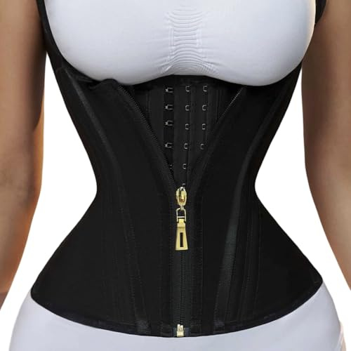 AMISENK Women's Double Compression Waist Trainer Corset Adjustable Straps Steel Bone Zipper Hook Body Shaper Tanks Top Adjustable Shoulder Straightener Postures Corrector
