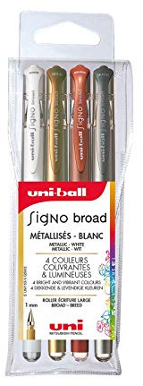 uni-ball UM153/4 GSW3 Gel-Tintenroller SIGNO broad UM-153, 4er Etui