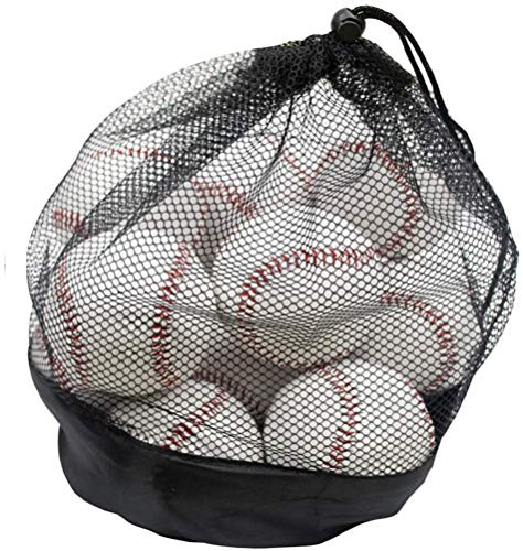 Tebery 12 Pack Standard Size Adult Baseballs Unmarked & Leather Covered Training Ball