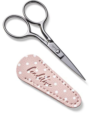 Beaditive Klassische Stickschere mit Lederscheiden (2 Stück) zum Nähen, Sticken, Basteln – Edelstahl