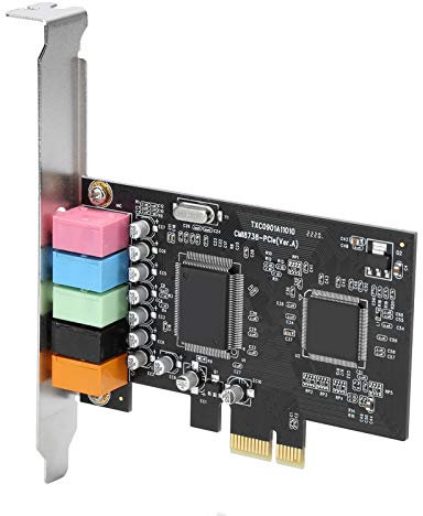 Pcie 5.1-Kanal-Soundkarte 6-Kanal-Audiokarte CMI8738-Chip mit CD-Zubehör für WIN2000 / für XP/für Vista/für Win7 / 8/10 Linux