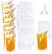 Trinkbeutel Set kunststoff-Trinkflaschen - 20 Stücke Saft Trinkbeutel, Transparenter Getränkebeutel aus Kunststoff mit 1 Stück Trichter für Wein, Camping, Reisen, Festivals, Partys (250 ml)