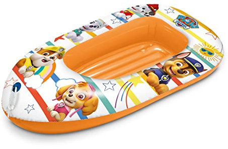 Mondo Toys - Paw Patrol Boat - Canotto con Base Gonfiabile , Gommone per Bambini, Misura 112 cm - PVC Termosaldato Resistente - 16935