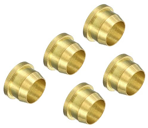 PATIKIL 6mm Tubo OD Latón Compresión Manguitos Férulas 5 Paquete Latón Compresión Accesorios Surtido Kit