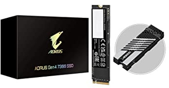 Gigabyte AORUS Gen4 7300 SSD 1TB PCIe 4.0 NVMe M.2 Internal Solid State Hard Drive with Read Speed Up to 7300MB/s, Write Speed Up to 6000MB/s, AG4731TB