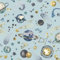 Rasch Wallpaper 300949 Non-Woven Wallpaper with Space Motif and Planets 10.05 m x 0.53 m (L x W)