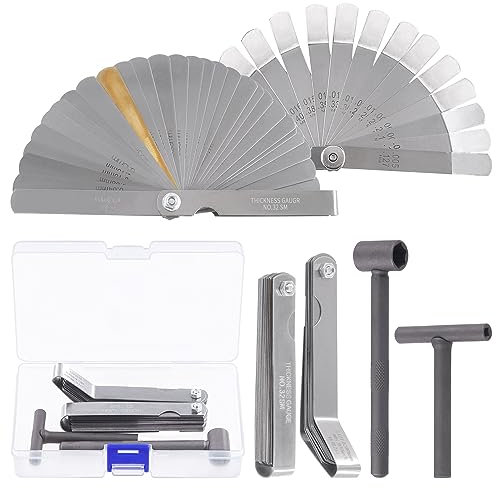 Swpeet Set di 4 utensili per la regolazione della vite della valvola del motore, incluso strumento foro quadrato, utensile esagonale, sonda dritta e sonda offset