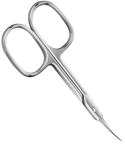 One Piece Super Small Stainless Cuticle Scissors Durable Professional Curved Cuticle Scissors Pedicure Grooming Pointed Beauty Cuticle Scissors for Men and Women