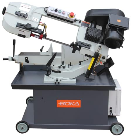 BOKA Metallbandsäge, 178×210 mm Schnitt, 45°–90° schwenkbarer Sägebügel, 1,5 HP 230 V, für flexibles Schneiden von Metall und Rohren, BS-712R