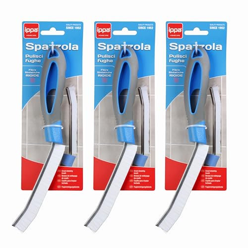 3 cepillos para juntas, mango ergonómico para limpiar juntas con cerdas rígidas, limpieza de azulejos, juntas, baño, cocina, ducha, zócalo, estufas