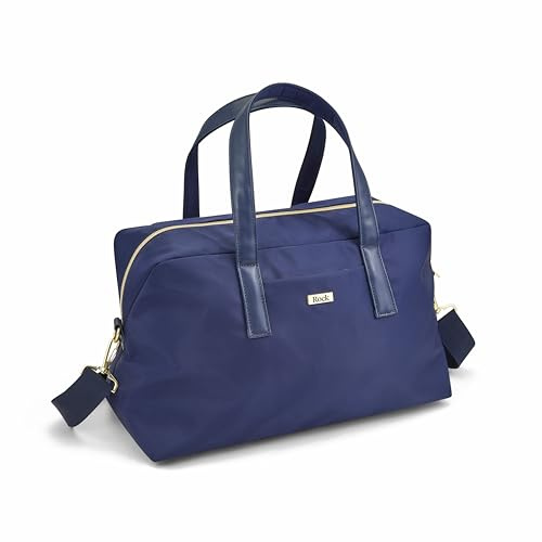 Rock Kensington Holdall Underseat Cabin Travel Bag in Navy, Ryaniair Carry-On Compliant, Padded Shoulder Strap & Lockable Zips - 40 x 20 x 25 cm 20L Capacity