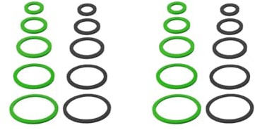 Juego de 2 anillos de alimentación para acuarios, ligeros, redondos, flotantes, para plantas, color verde y negro