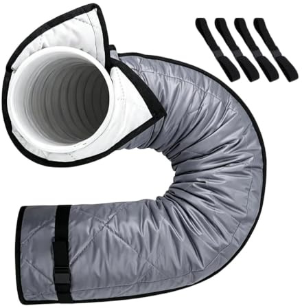 Yrrtyuo Aislamiento Manguera Aire Acondicionado Portátil | Protector aislante térmico ajustable | Accesorios de AC portátil | Diámetro en 12,7 y 15 cm, Puerta exterior de RV, Garaje, Ventana