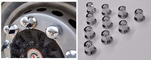 24/7Auto 30 tapas de tuerca de 32 mm de plástico cromado para ruedas de camión o remolque.