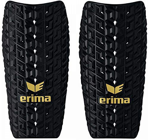 Erima Erwachsene Evo Flex Schienbeinschoner (7212002), schwarz/Gold, S