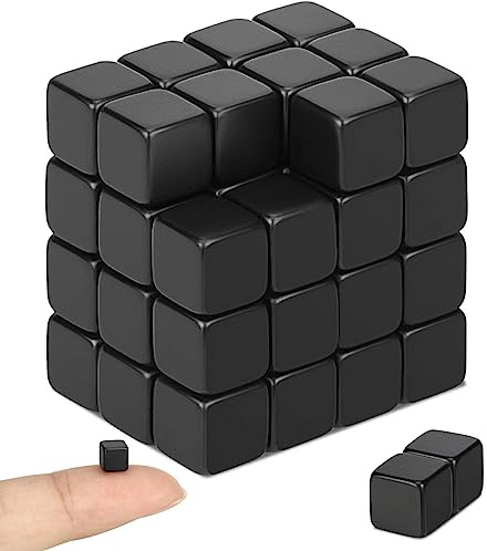 Wukong 5mm Calamite Potenti Magnete Nero, 50 Pezzi Magneti Neodimio per Bureau, Tableau Blanc et Réfrigérateur