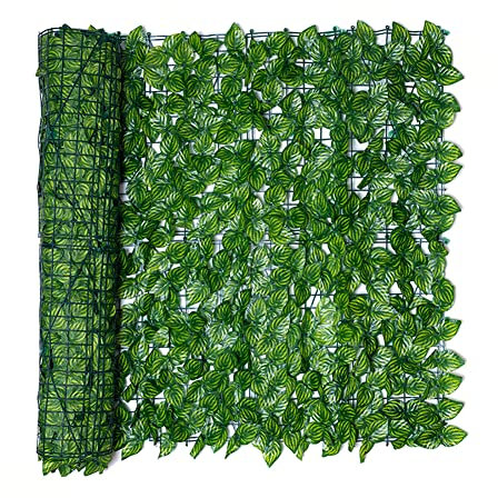 Stronrive Haie Artificielle Brise-Vue Décoration Rouleau, Artificielle Clôture Feuillage Balcon Protection, Anti-UV Lierre Confidentialité Brise pour Balcon, Terrasse, Jardin (100x50c)