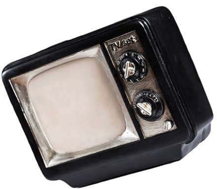 VICASKY 1Stk TV-Sparschwein Fernsehen Spardose aus Kunstharz Ornament Aufbewahrungsbehälter für Münzen Foto-Requisite Nostalgie schmücken Fernsehgerät Dekorationen Kind Statue