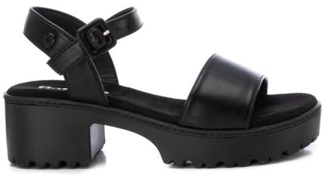 REFRESH - Sandalia Mujer Negro - Calzado Cómodo y Versátil - Moda casual - Modelo 17271103 (Talla 38)