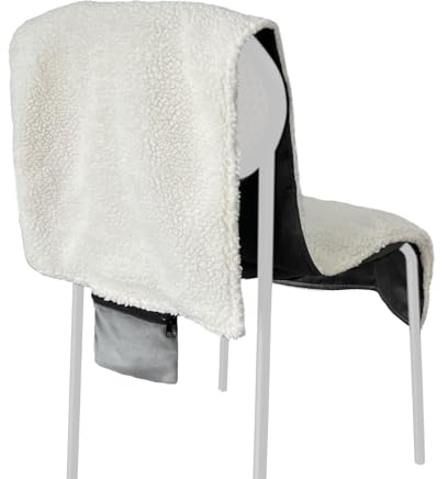plplaaoo Coussin de Chaise Chauffant électrique Sherpa, température réglable, pour Chaise, canapé, Tissu Sherpa Doux et Confortable, Alimentation USB, 3 réglages de Chaleur, pour Bureau,
