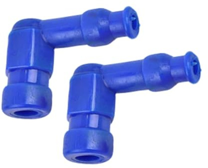 BaotyJie 2 Pezzi Cappuccio Della Candela Pipa di Accensione Universale Copertura Protettiva Connettore per in Silicone Ad Angolo di 90 Gradi Adatto per M, Blu