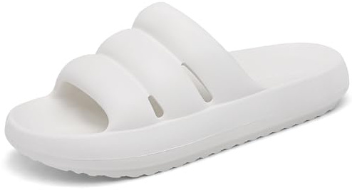 Tmaza Chanclas Mujer Zapatillas Nube 36-42 | EVA grueso, plantilla moldeada, perfil antideslizante, resistentes al agua, para ducha, jardín y piscina