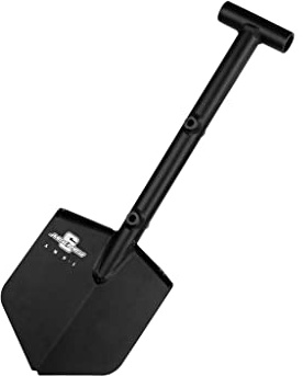 Agency 6 Adventure Mini Shovel (AMS-1) Powered Coated Wrinkle Black Finish - Lightweight Aluminum Hand-Welded Mini Shovel for Off-Road use - Made in USA