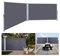 Joparri Seitenmarkise 180 x 600 cm Anthrazit ausziehbare Markise Sonnenschutz Windschutz Seitenrollo Sichtschutz mit Bodenhalterung für Balkon und Terrasse seitliche Vordächer Balkone