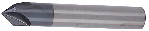 Molino de Biselado, 3 Flautas, 90 Grados, Ranura en V, Chaflán, Extremo de Chaflán, Fresa de Acero de Tungsteno, Broca de Corte para Tallado Y Biselado CNC(D8*90°*60L)