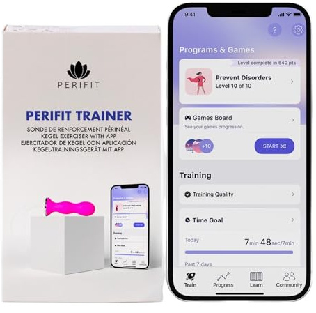 Perifit - Pelvic Floor Trainer with App | Kegel Exerciser | Strengthen Your Pelvic Floor, get Better Bladder Control Faster Postnatal Recovery