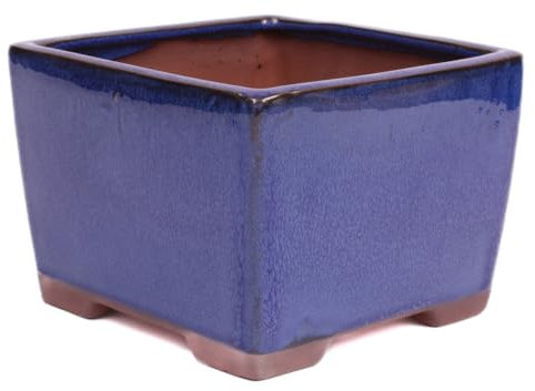 Bonsai Kaskadenschale quadratisch 18 x 18 x 12.5 cm blau 50210