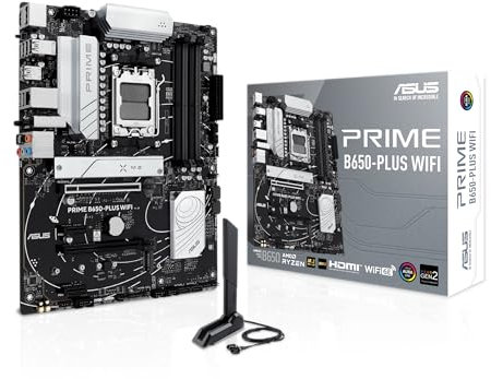 ASUS Prime B650-PLUS WiFi AMD B650 AM5 Ryzen™ Desktop 9000 8000 & 7000 ATX Motherboard, DDR5, PCIe 5.0 M.2, 2.5Gb LAN, WiFi 6E, HDMI™, SATA 6 Gbps, USB Type-C®, BIOS Flashback™, Thunderbolt™ 4 Header