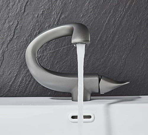 Countertop Basin hot and Cold Water Faucet, Bathroom Toilet, Washstand, hot and Cold Water Faucet, Gray - Low