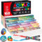 Funnasting 168 Colours Acrylic Paint Pens, Soft Brush Tip Acrylic Marker Pens, Paint Markers for Colouring, Glass, Fabric, Egg, Rock Painting and DIY Crafts Art Supplies