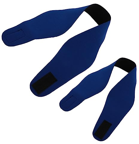 HANABASS 2pcs Neoprene Adjustable Swimming Headband for Ear Protection Yoga Diving Hair Band for Boys and Girls and Adults Blue