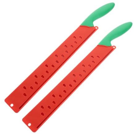 Alipis 2pezzi Coltello Per Anguria Con Bordo Seghettato Esteso Utensile Per Tagliare Formaggio e Pane Acciaio Inossidabile Per Tagliare Anguria e Sandwich