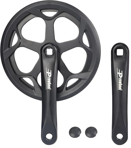MEGHNA Bielas, plato de doble cara | 46T 48T 52T | Engranaje CNC | para casetes de 6/7/8 velocidades, acero al carbono y aluminio, bicicleta de carretera, Gravel, Urban (48T)