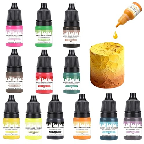 XoeLLe 12 Pezzi Coloranti per Candele Colori per Resina Epossidica Colori per Bambini Fai da Te Fare Candele e Cera Gel Pittura Tumbler, Vernici, Artigianato Polvere di Colata Progetti Creativi