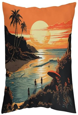 FekiLoot Original Poster for Endless Summer Pillowcase for Hair and Skin Standard Pillow Cases with Zipper Luxury Cozy Pillows Shams Rectangular Lumbar Throw Pillow Covers Decorative Cushion Cases