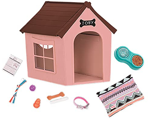 Our Generation - OG Puppy House - Dog House Playset - Pet Toy - 18-Inch Doll Accessories - Pretend Play - Toy for Kids 3 Years +
