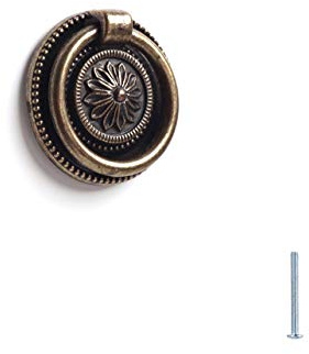 Tiradores y pomos para armarios, cajones puertas y muebles, de diferentes patrones y colores, anticuados y modernizados (ACABADO EN CUERO VIEJO, 38MM)