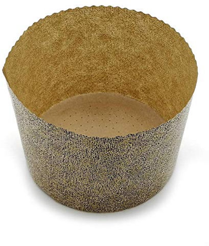 Erre4m Backform für Panettone aus Papier, Farbe braun, erhältlich in 4 Größen, 10 Stück (750 g)