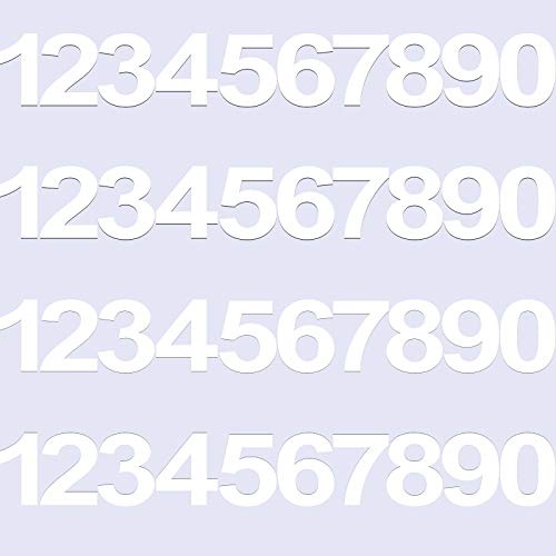 Zonon 40 Pcs Vinyl Number Sticker for Mailbox Car, White, 2 Inch