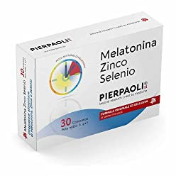 PIERPAOLI - Melatonina Zinco Selenio: Integratore Alimentare per Migliorare la funzione del Sonno e a Supportare il Sistema Immunitario, 1 Confezione da 30 Compresse da 1mg