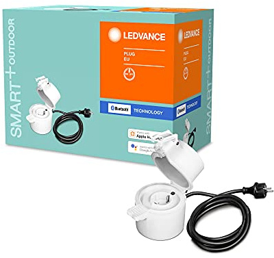 LEDVANCE Smarte schaltbare Steckdose für Aussen, speziell für Alexa, ZERO TOUCH SETUP - einfache Einrichtung nur per Klick, für die Steuerung konventioneller Geräte im Smart Home, ZTS-ready