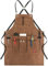 Arbeitsschürze Holzbearbeitung Werkzeugschürze, strapazierfähig, gewachstes Canvas, Lederverstärkung, zusätzliche Taschen, verstellbar, for Männer, Holzarbeiter, Schmied, Schweißer, Schürzen ( Color :