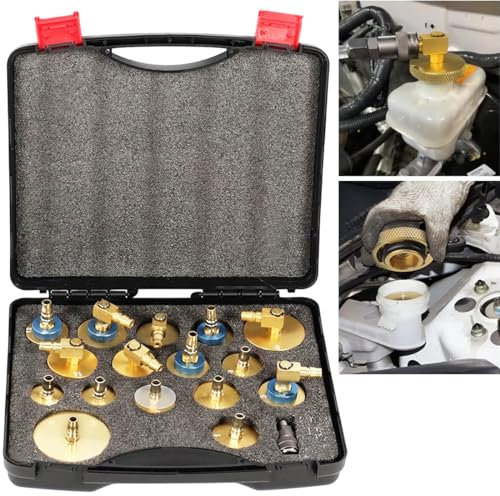 AXILYZE Kit de purge de liquide de frein 17 pièces, kit de purge de frein principal, kit de purge de frein pour la plupart des véhicules pour purger ou recharger le liquide de frein
