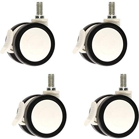 Ruote girevoli Ruote girevoli per carichi Pesanti Ruote girevoli Doppie per mobili,Ruote per Carrello,Rotelle di Ricambio in Poliuretano,per apparecchiature mediche,Attrezzature di Bellezza,