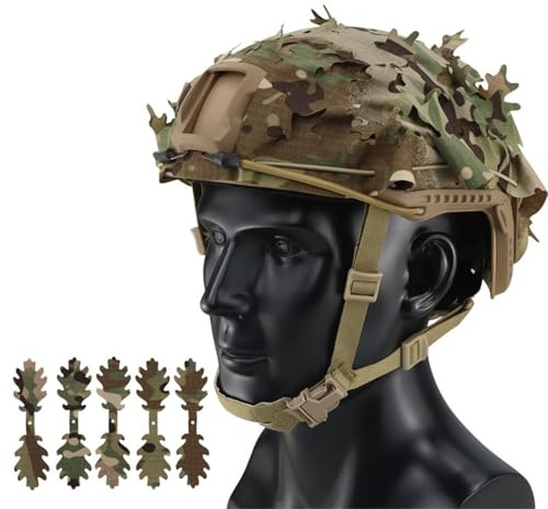Camo Copri Calotta per Casco Tattico, Copertura Tattica per Casco Mimetico con Coulisse Regolabile per Allenamento, Xaccia, Paintball, Tiro-CP